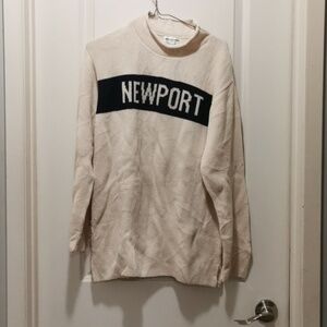 Newport Black and Cream Turtleneck Sweater for Men